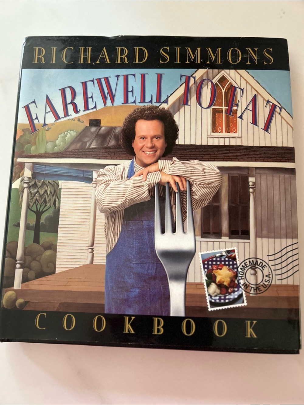 Vintage Richard Simmons Farewell to Fat Cookbook - Blue and Black Cover